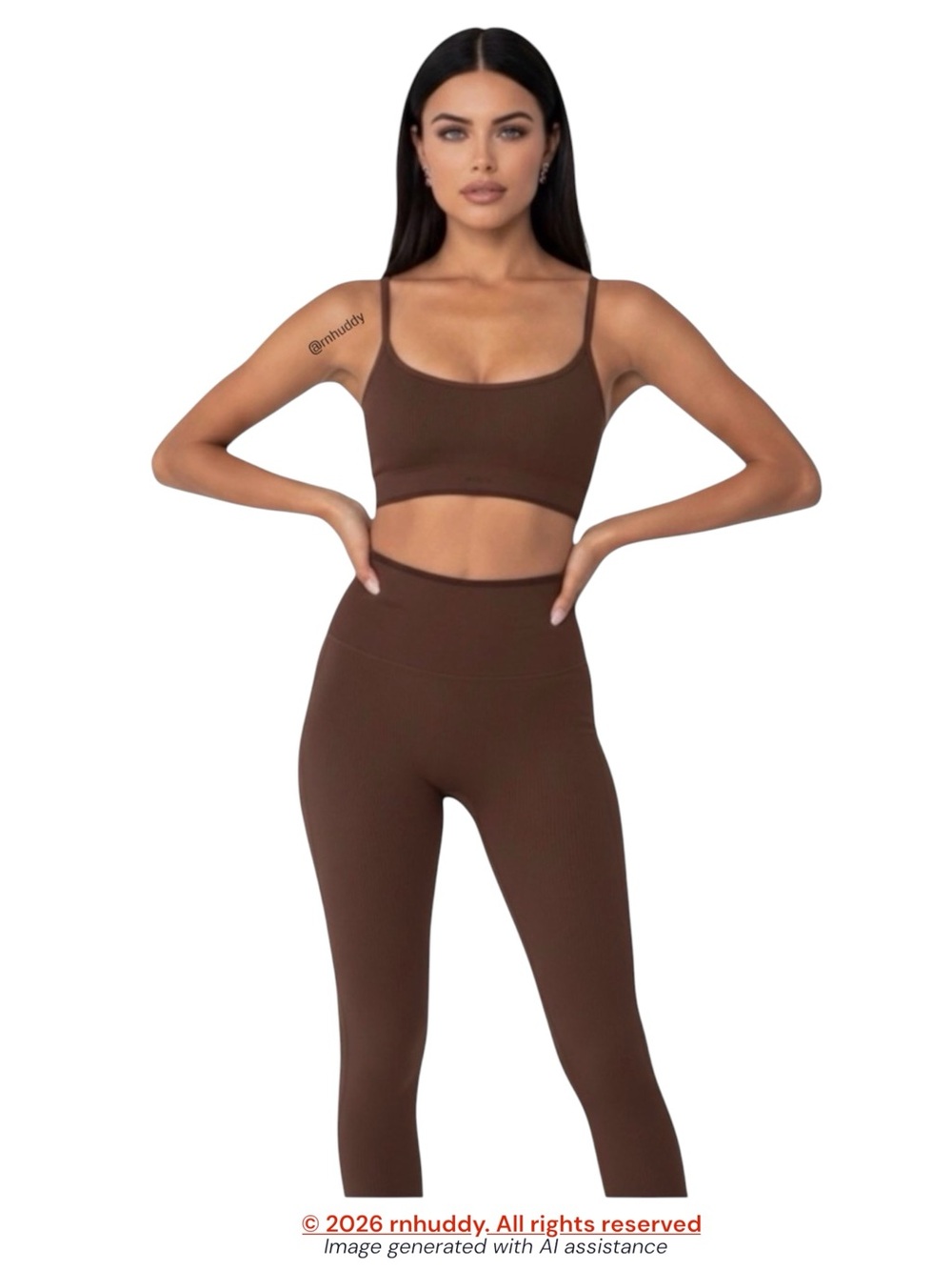 Joja S/M hickory leggings & sports bra set